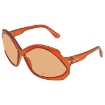 Picture of TOM FORD Brown Oversized Ladies Sunglasses