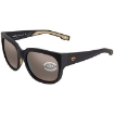 Picture of COSTA DEL MAR Waterwoman 2 Copper Silver Mirror Glass Polarized Cat Eye Ladies Sunglasses