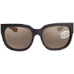 Picture of COSTA DEL MAR Waterwoman 2 Copper Silver Mirror Glass Polarized Cat Eye Ladies Sunglasses