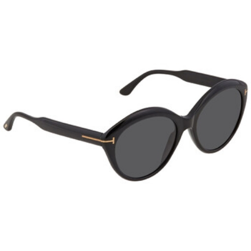 Picture of TOM FORD Maxine Gradient Smoke Round Ladies Sunglasses