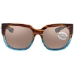 Picture of COSTA DEL MAR Waterwoman 2 Copper SIlver Mirror Polarized Glass Cat Eye Ladies Sunglasses