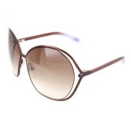 Picture of TOM FORD Carla Brown Gradient Round Ladies Sunglasses