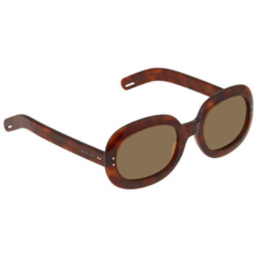 Picture of GUCCI Ladies Tortoise Oval Sunglasses GG0497S00256