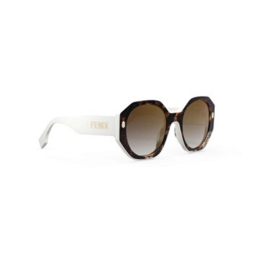 Picture of FENDI Gradient Brown Geometric Ladies Sunglasses