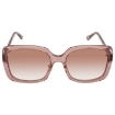 Picture of CHLOE Orange Gradient Rectangular Ladies Sunglasses