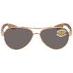 Picture of COSTA DEL MAR LORETO Copper Silver Mirror Polarized Polycarbonate Pilot Ladies Sunglasses