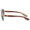 Picture of COSTA DEL MAR LORETO Copper Silver Mirror Polarized Polycarbonate Pilot Ladies Sunglasses