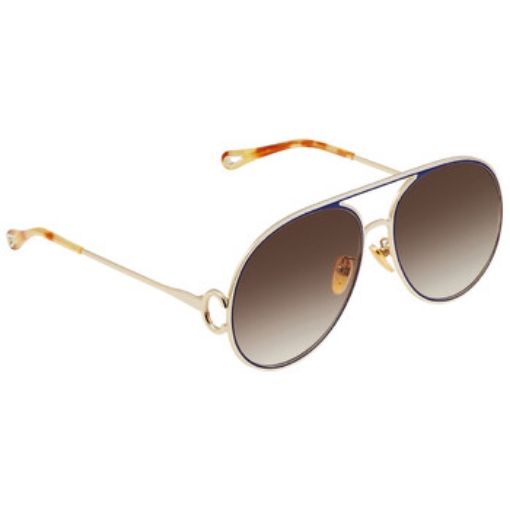 Picture of CHLOE Brown Gradient Pilot Ladies Sunglasses