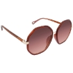 Picture of CHLOE Gradient Red Brown Geometric Ladies Sunglasses