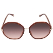 Picture of CHLOE Gradient Red Brown Geometric Ladies Sunglasses