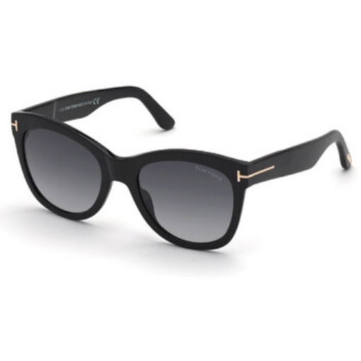 Picture of TOM FORD Wallace Gradient Smoke Cat Eye Ladies Sunglasses