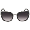 Picture of TOM FORD Virginia Gradient Smoke Butterfly Ladies Sunglasses