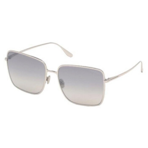 Picture of TOM FORD Heather Grey Smoke Square Ladies Sunglasses