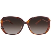 Picture of GUCCI Brown Gradient Oval Ladies Sunglasses GG0649SK-004 58