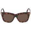 Picture of TOM FORD Dasha Brown Square Ladies Sunglasses