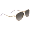 Picture of JIMMY CHOO Grey Shaded Gold Flash Pilot Ladies Sunglasses
