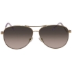 Picture of JIMMY CHOO Grey Shaded Gold Flash Pilot Ladies Sunglasses