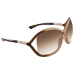 Picture of TOM FORD Whitney Gradient Brown Oversized Ladies Sunglasses