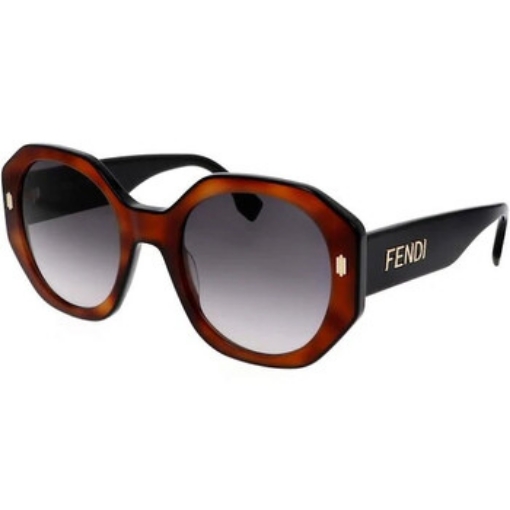 Picture of FENDI Gradient Smoke Geometric Ladies Sunglasses