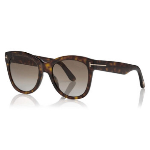 Picture of TOM FORD Wallace Polarized Brown Cat Eye Ladies Sunglasses