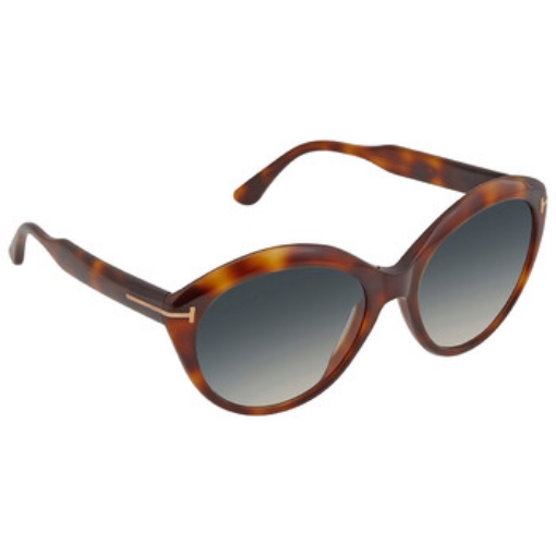 Picture of TOM FORD Maxine Gradient Turquoise Round Ladies Sunglasses