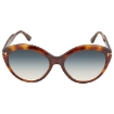 Picture of TOM FORD Maxine Gradient Turquoise Round Ladies Sunglasses