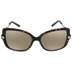 Picture of VERSACE Clear Gradient Brown Mirrored Gold Rectangular Ladies Sunglasses