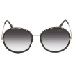 Picture of TOM FORD Gradient Smoke Round Ladies Sunglasses