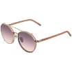 Picture of CALVIN KLEIN Brown Round Ladies Sunglasses