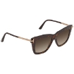 Picture of TOM FORD Dasha Polarized Brown Square Ladies Sunglasses