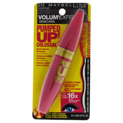 Picture of MAYBELLINE Volum Express Pumped Up! Colossal Mascara - 213 Classic Black by for Women - 0.33 oz Mascara