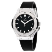 Picture of HUBLOT Classic Fusion Titanium Black Dial Black Rubber Ladies Watch 581NX1171RX