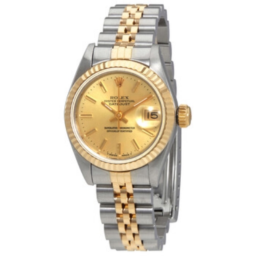 Picture of ROLEX Datejust Champagne Dial Jubilee Bracelet Ladies Watch 69173CSJ