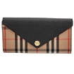 Picture of BURBERRY Vintage Check and Leather Continental Wallet- Black