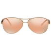 Picture of BURBERRY Brown Mirror Rose Gold Pilot Ladies Sunglasses