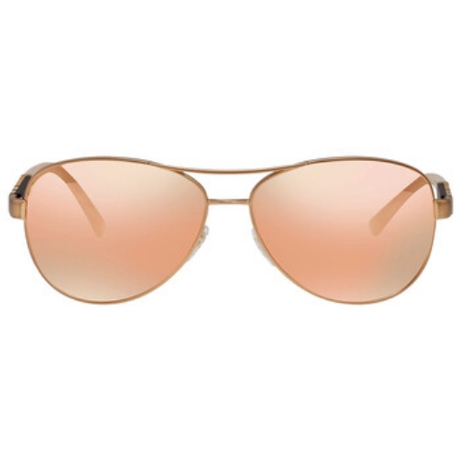 Picture of BURBERRY Brown Mirror Rose Gold Pilot Ladies Sunglasses