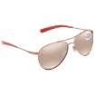 Picture of COSTA DEL MAR PIPER Copper Silver Mirror Polarized Glass Ladies Sunglasses