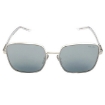 Picture of PRADA Blue Mirrored Silver 80 Square Ladies Sunglasses