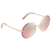 Picture of PRADA Dark Rose Mirror Round Ladies Sunglasses