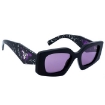 Picture of PRADA Dark Violet Mirrored Silver Internal Irregular Ladies Sunglasses