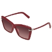 Picture of TOM FORD Leah Burgundy Gradient Square Ladies Sunglasses