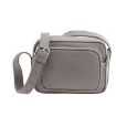 Picture of EMPORIO ARMANI Grey Logo-Embossed Leather Crossbody Bag