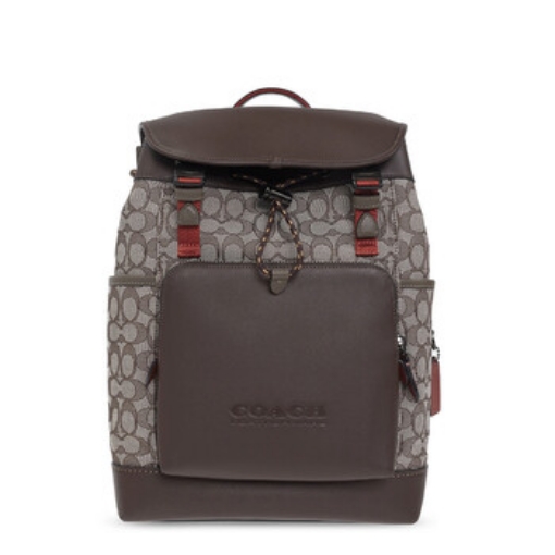 Picture of COACH Men's Signature Jacquard League Flap Backpack