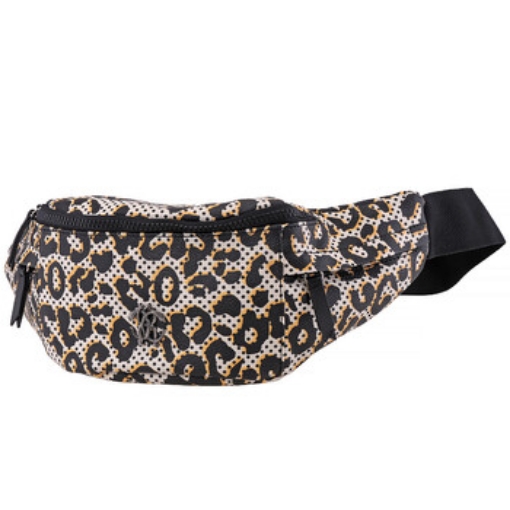 Picture of ROBERTO CAVALLI Men's Leopard Print RC Logo Belt Bag