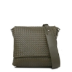 Picture of BOTTEGA VENETA Kaki Green Intrecciato Leather Messenger Bag