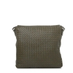 Picture of BOTTEGA VENETA Kaki Green Intrecciato Leather Messenger Bag