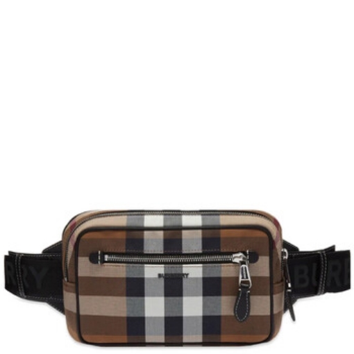 Picture of BURBERRY Brown Check-Print Belt Bag