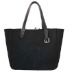 Picture of JW ANDERSON Black Belt Embroidered Logo Tote Bag