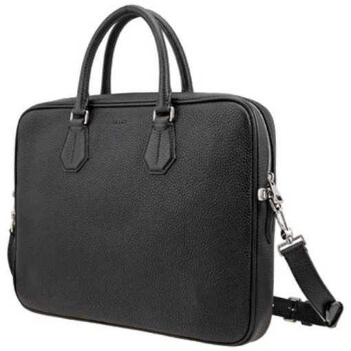 Picture of BALLY Men's Staz Black Leather Business Bag