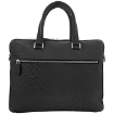 Picture of SALVATORE FERRAGAMO Black Gancini Leather Briefcase